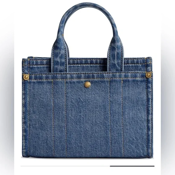 Coach Mini Denim Cargo Tote 20 - Picture 2 of 7